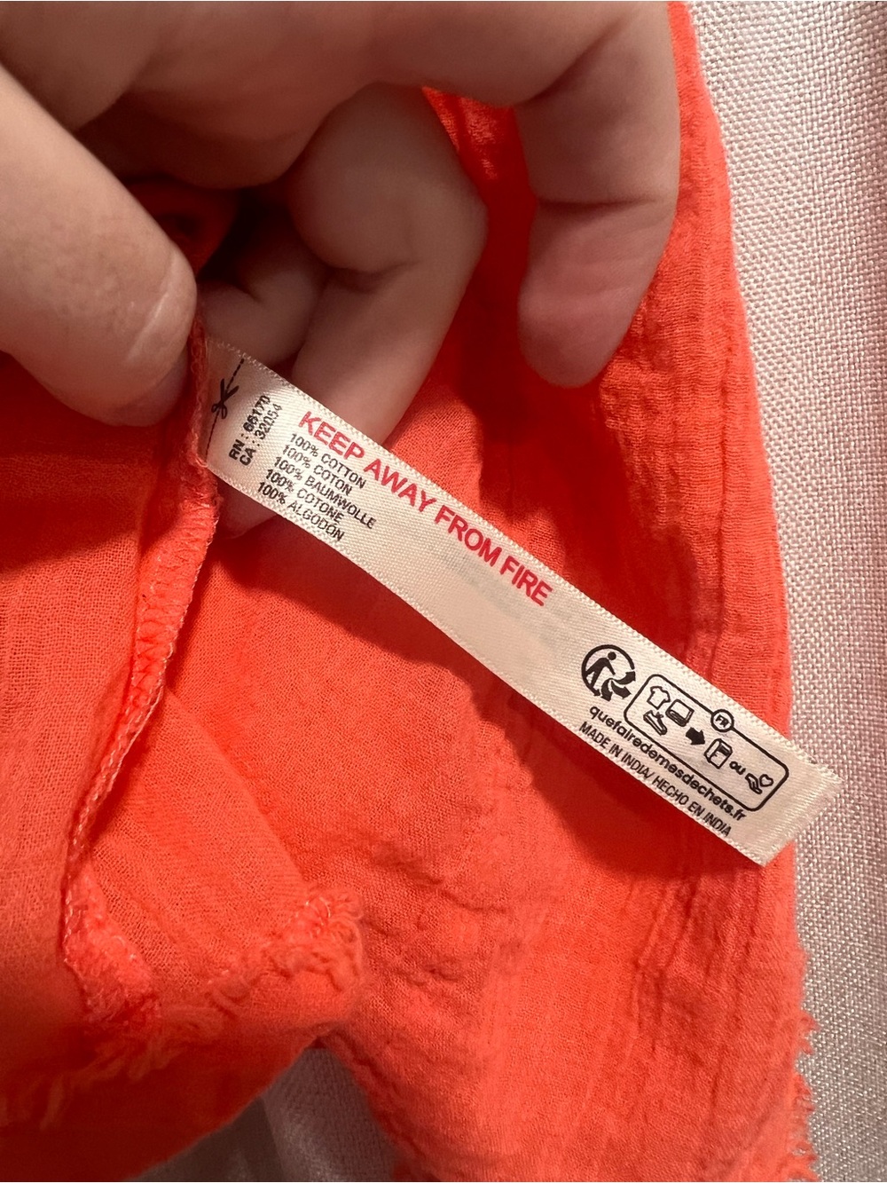 Free People Free-ish Salmon Layla Top 100% Cotton Small Crochet Babe - Picture 6 of 16